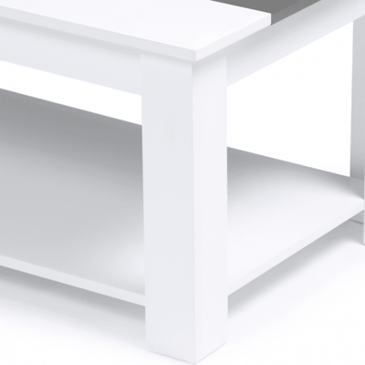 Table Basse Relevable Blanche