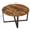 Table Basse Industrielle Ronde