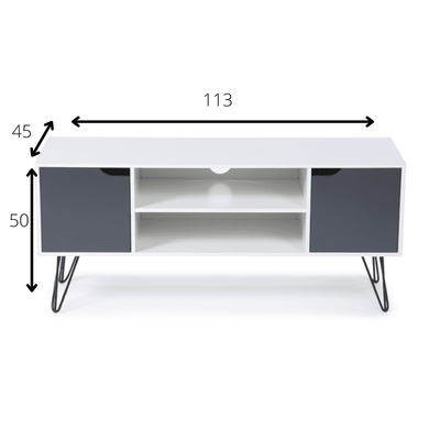 Table Basse Industrielle Blanche