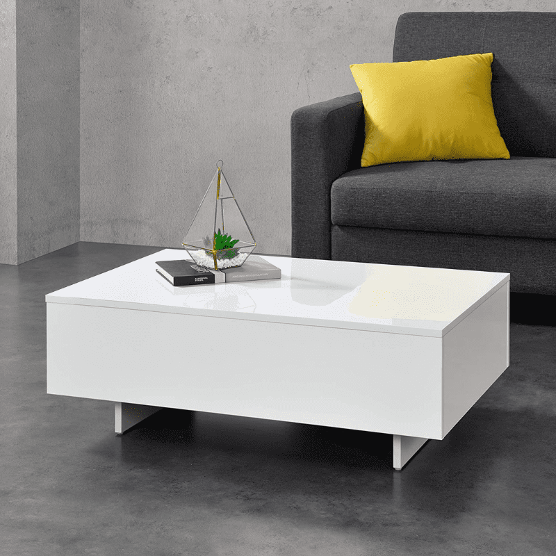 Table Basse Moderne Blanche 