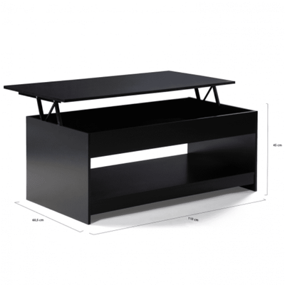 Table Basse Relevable Noir