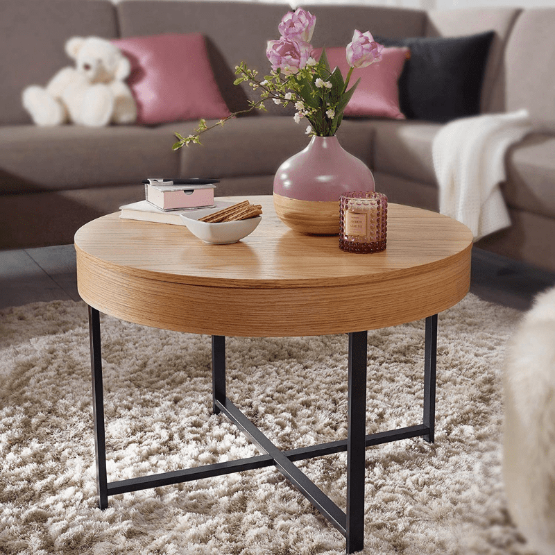 Table Basse Ronde Coffre