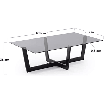 Table Basse Verre Noir
